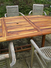 Teak garden furniture
